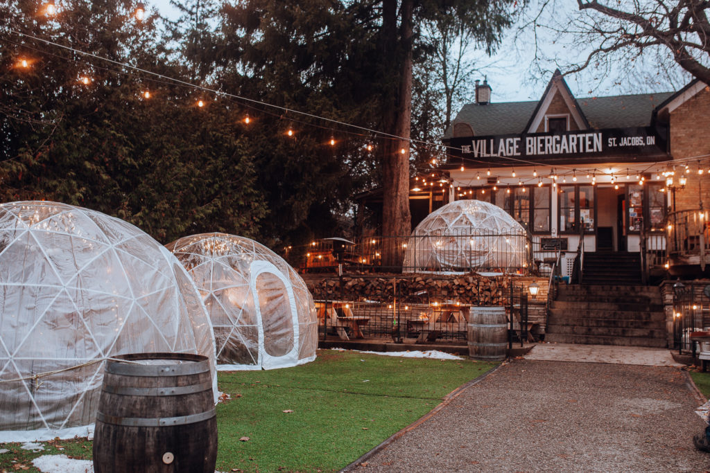 Village Biergarden in St Jacobs at Christmas