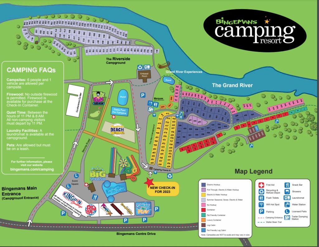 Bingeman's Resort Map